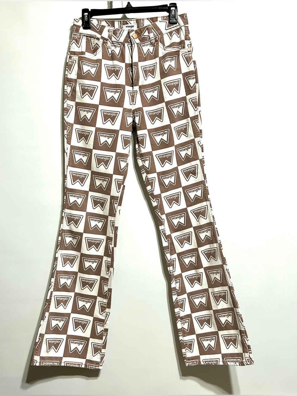 Wrangler Westward High Rise Boot Cut Logo Print Jeans